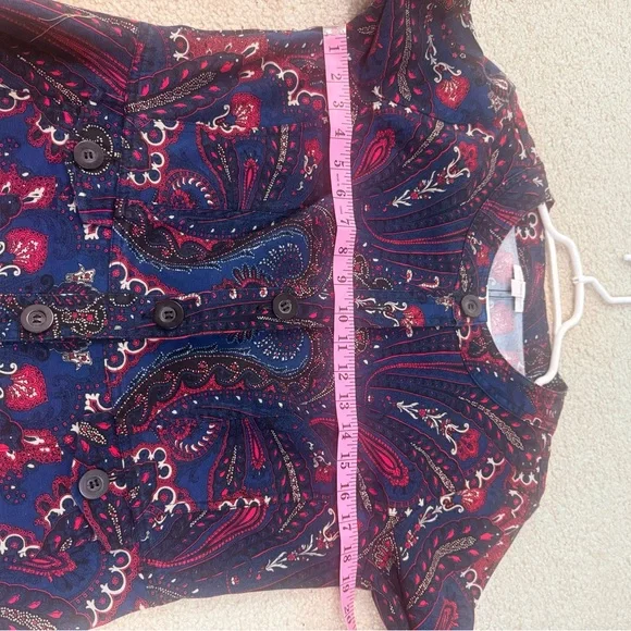 Charter Club Pink and Blue Paisley Blazer - Picture 5 of 7